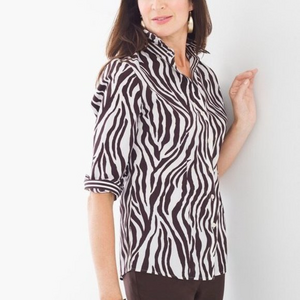 Chicos Effortless‎ Gabrielle Animal Tribes Shirt
